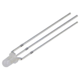 LED; 3mm; roşie/galbenă; 30°; Parte frontală: convex; 1,9÷2,4VDC