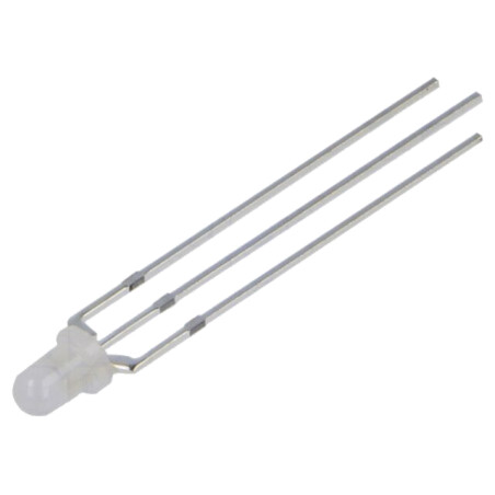 LED; 3mm; roşie/galbenă; 30°; Parte frontală: convex; 1,9÷2,4VDC