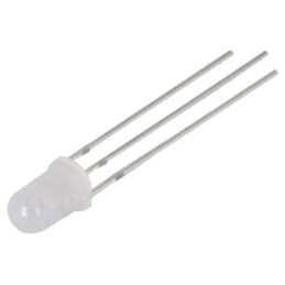 LED; 5mm; roşie/galbenă; 60°; Parte frontală: convex; 1,9÷2,4VDC