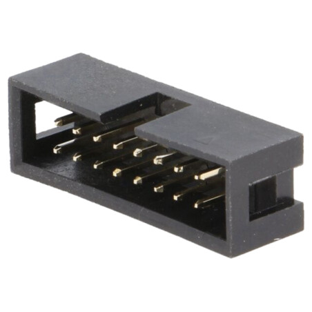 Conector: IDC; soclu; tată; PIN: 16; drept; THT; aurit; 2,54mm; neagră
