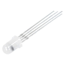 LED; 5mm; RGB; 60°; Parte frontală: convex; 1,6÷2,6/2,8÷4/2,8÷4VDC