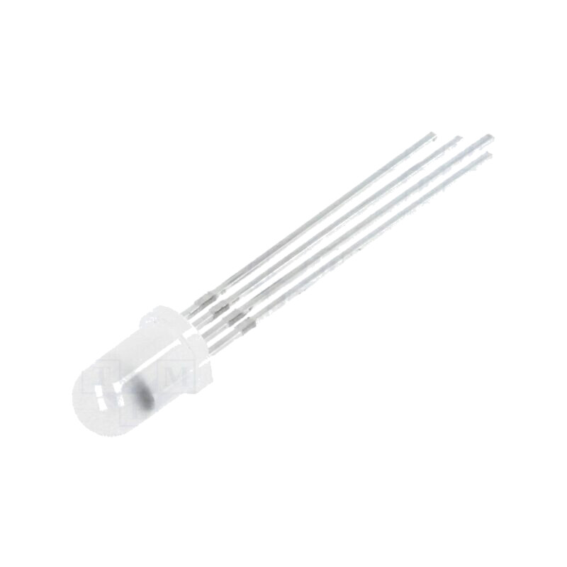 LED; 5mm; RGB; 60°; Parte frontală: convex; 1,6÷2,6/2,8÷4/2,8÷4VDC LED; 5mm; RGB; 60°; Parte frontală: convex; 1,6÷2,6/2,8÷4/2,8÷4VDC