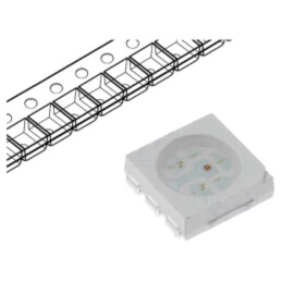 LED; SMD; 5050,PLCC6; RGB; 5x5x1,6mm; 120°; λd: 470nm,525nm,625nm