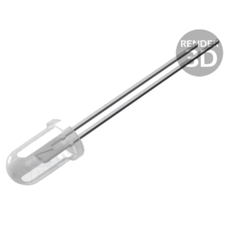 CRLED; 5mm; alb rece; 12000mcd; 30°; Parte frontală: convex