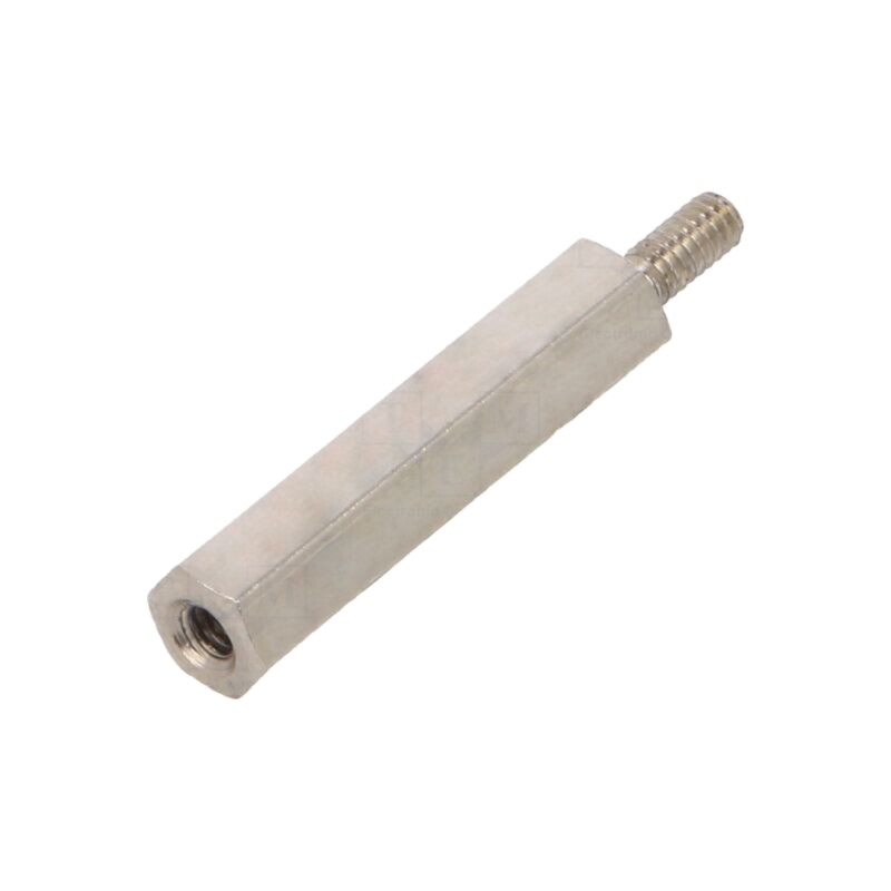 Piuliţă-distanţieră filetată; 18mm; Filet int: M2; Filet ext: M2 Piuliţă-distanţieră filetată; 18mm; Filet int: M2; Filet ext: M2