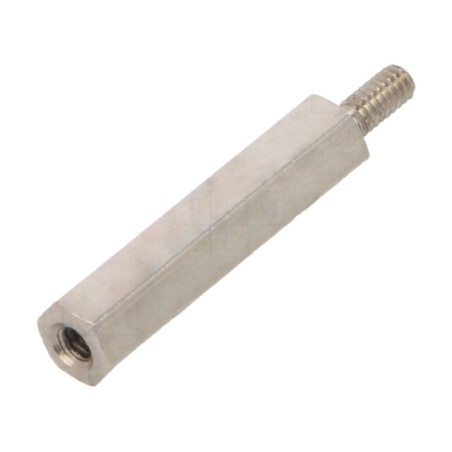 Piuliţă-distanţieră filetată; 18mm; Filet int: M2; Filet ext: M2