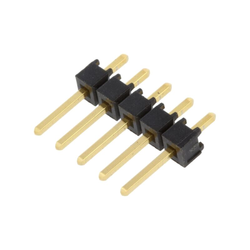 Conector: şiruri pini; şir pini; tată; PIN: 5; drept; 2,54mm; THT Conector: şiruri pini; şir pini; tată; PIN: 5; drept; 2,54mm; THT