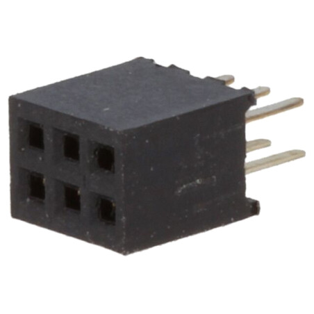 Conector: şiruri pini; soclu; mamă; PIN: 6; drept; 1,27mm; THT; 2x3