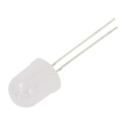 LED; 10mm; roşie; 14400÷18000mcd; 30°; Parte frontală: convex