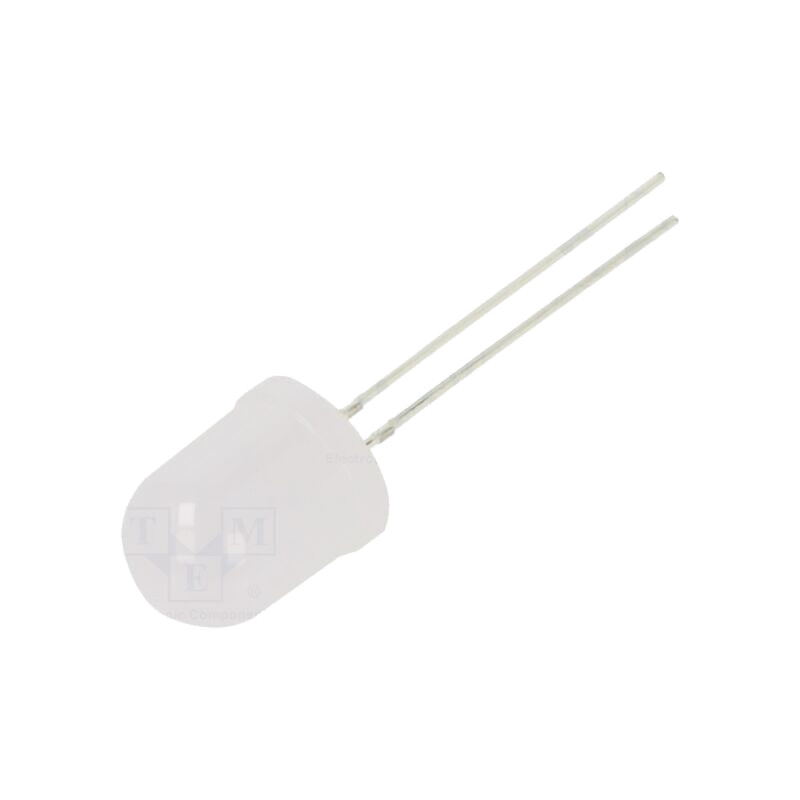 LED; 10mm; roşie; 14400÷18000mcd; 30°; Parte frontală: convex LED; 10mm; roşie; 14400÷18000mcd; 30°; Parte frontală: convex