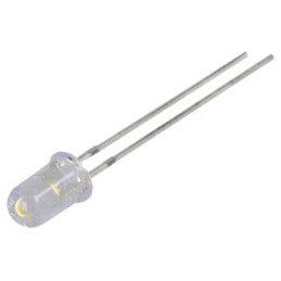 LED; 5mm; alb cald; 60000÷70000mcd; 15°; Parte frontală: convex