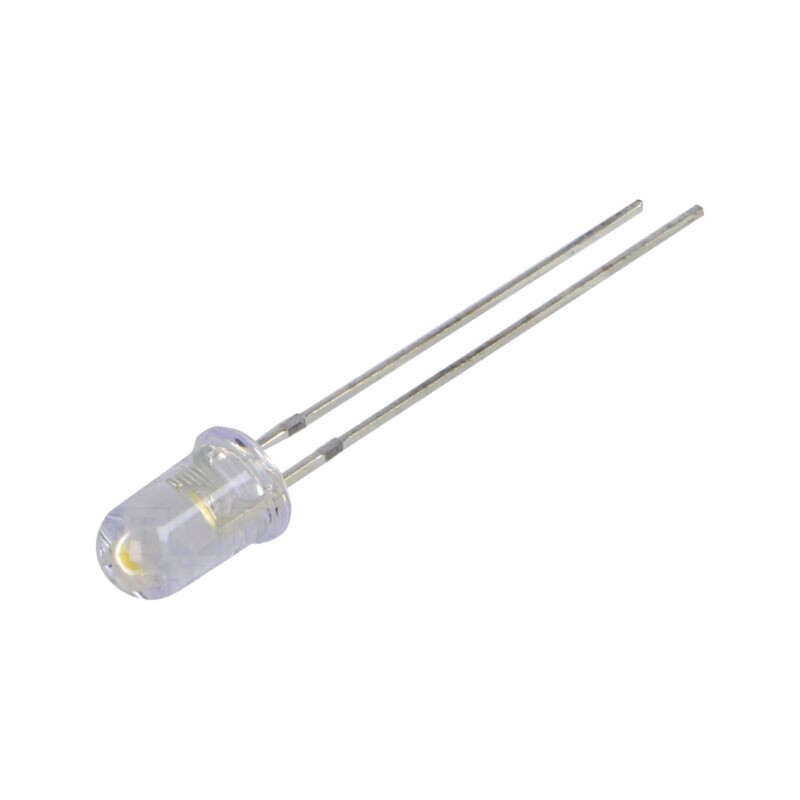 LED; 5mm; alb cald; 60000÷70000mcd; 15°; Parte frontală: convex LED; 5mm; alb cald; 60000÷70000mcd; 15°; Parte frontală: convex