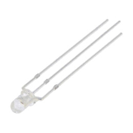 LED; 3mm; roşie/verde; 30°; Parte frontală: convex; Nr.term: 3