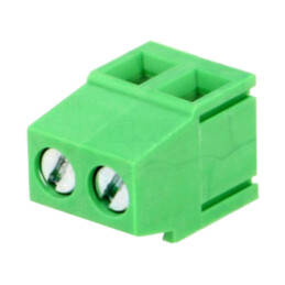 Regletă de conexiuni pt.PCB; în unghi 90°; 5,08mm; piste: 2; 250V
