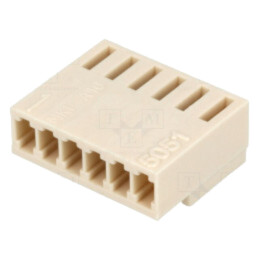 Conector: cablu-placă; mufă; mamă; KK; 2,5mm; PIN: 6; fără contacte