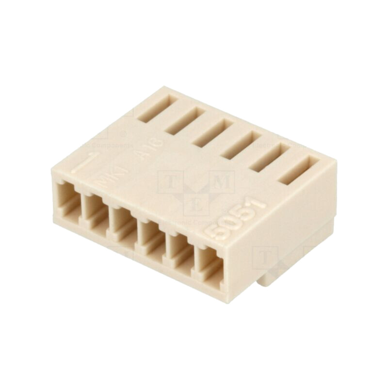 Conector: cablu-placă; mufă; mamă; KK; 2,5mm; PIN: 6; fără contacte Conector: cablu-placă; mufă; mamă; KK; 2,5mm; PIN: 6; fără contacte