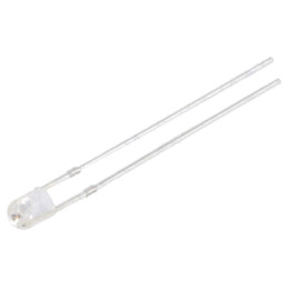 LED; 3mm; galbenă; 1560÷2180mcd; 60°; Parte frontală: convex; 15VDC