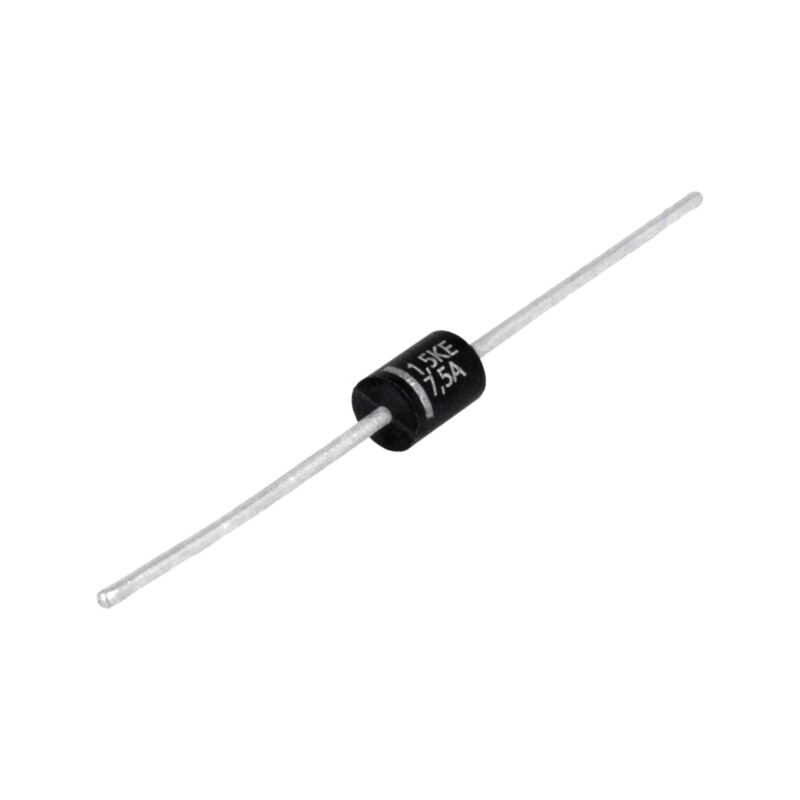 Diodă: TVS; 1,5kW; 7,5V; 139A; unidirecţională; ±5%; Ø5,4x7,5mm Diodă: TVS; 1,5kW; 7,5V; 139A; unidirecţională; ±5%; Ø5,4x7,5mm