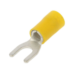 Vârf: furcă; M5; Ø: 5,3mm; 4÷6mm2; crimpat; pe cablu; izolată; cupru