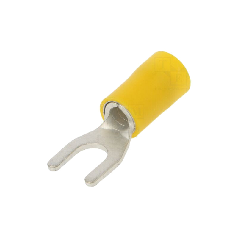 Vârf: furcă; M5; Ø: 5,3mm; 4÷6mm2; crimpat; pe cablu; izolată; cupru
