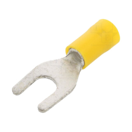 Vârf: furcă; M6; Ø: 6,4mm; 4÷6mm2; crimpat; pe cablu; izolată; cupru