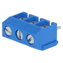Regletă de conexiuni pt.PCB; în unghi 90°; 5mm; piste: 3; 1,5mm2