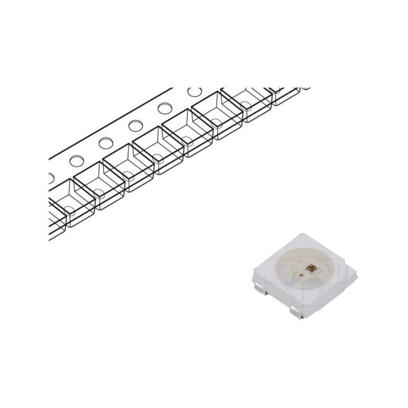 Programabilă LED; SMD; 5050,PLCC4; RGB; 5x5x1,6mm; 12mA; -45÷85°C