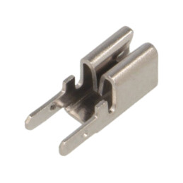 Terminal: plat; 6,4mm; 0,5÷0,8mm; mamă; dublă; THT; alamă; cositorit