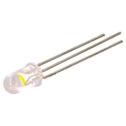 LED; 5mm; roşu/alb rece; 30°; Parte frontală: convex; Nr.term: 3
