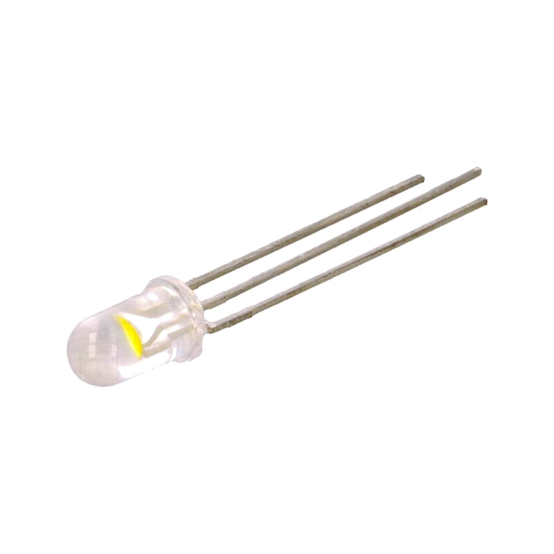 LED; 5mm; roşu/alb rece; 30°; Parte frontală: convex; Nr.term: 3