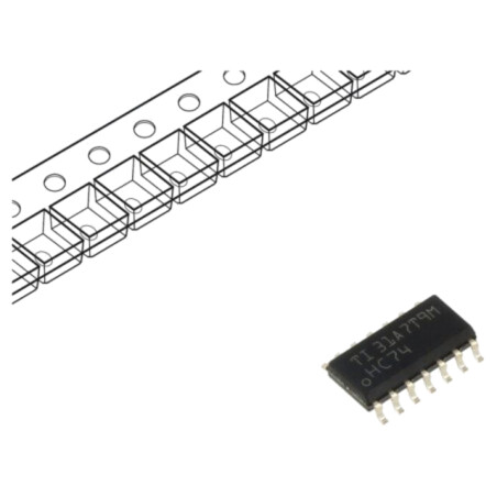 IC: digital; presetabil,flip-flop D; Ch: 2; SMD; SO14; HC