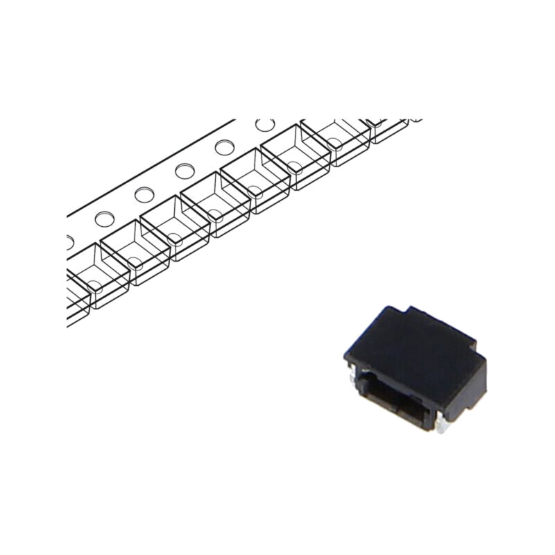 Conector: cablu-placă; DF52; SMT; PIN: 2; soclu; pentru PCB; tată Conector: cablu-placă; DF52; SMT; PIN: 2; soclu; pentru PCB; tată