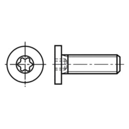 Şurub; M3x8; 0,5; Cap: cap rotund; Torx®; TX08; oţel; zinc