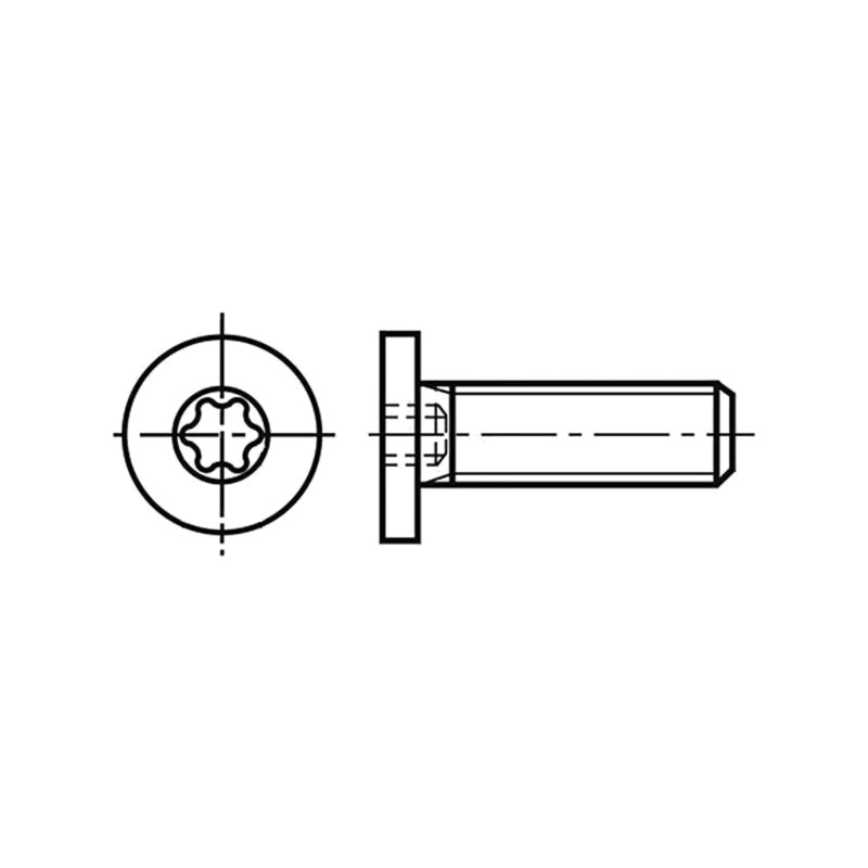 Şurub; M3x8; 0,5; Cap: cap rotund; Torx®; TX08; oţel; zinc Şurub; M3x8; 0,5; Cap: cap rotund; Torx®; TX08; oţel; zinc