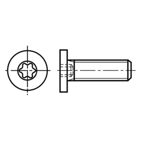 Şurub; M3x8; 0,5; Cap: cap rotund; Torx®; TX08; oţel; zinc