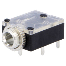 Conector: Jack 3,5mm; soclu; mamă; stereo; piste: 3; THT