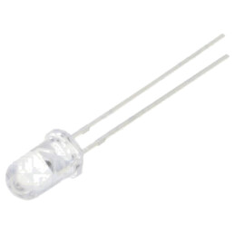 LED; 5mm; alb rece; 2180÷3000mcd; 15°; Parte frontală: convex