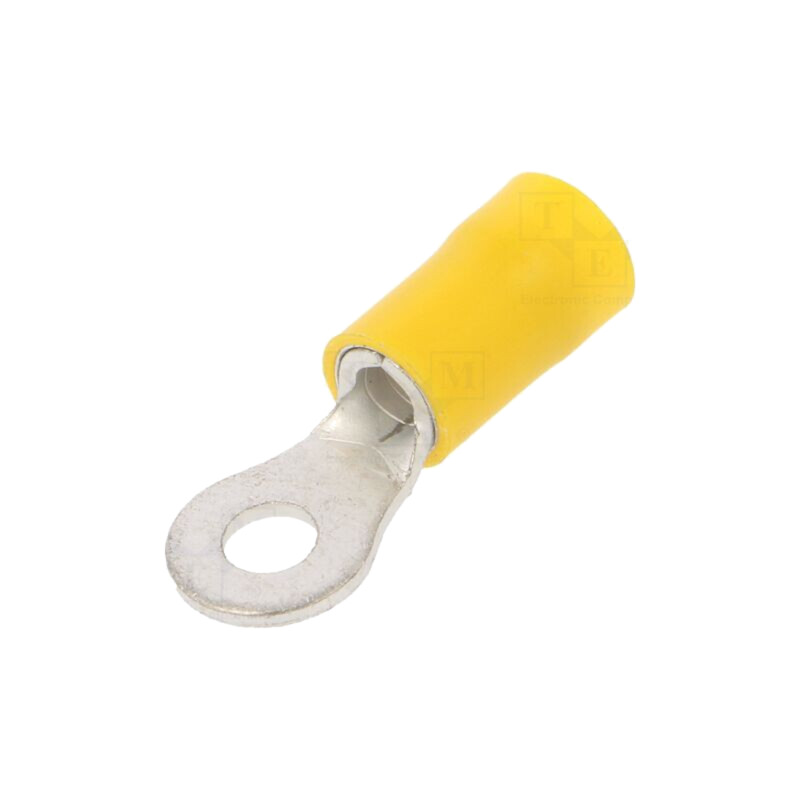 Vârf: inelar; M4; Ø: 4,3mm; 4÷6mm2; crimpat; pe cablu; izolată; cupru Vârf: inelar; M4; Ø: 4,3mm; 4÷6mm2; crimpat; pe cablu; izolată; cupru