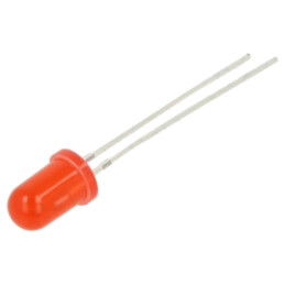 LED; 5mm; roşie; 100÷150mcd; 60°; Parte frontală: convex; 5VDC