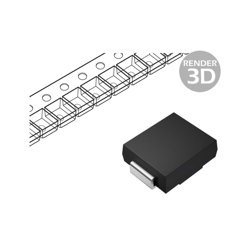 Diodă: TVS; 1,5kW; 25,65V; 42,3A; bidirecţională; ±5%; DO214AB; SMCJ Diodă: TVS; 1,5kW; 25,65V; 42,3A; bidirecţională; ±5%; DO214AB; SMCJ