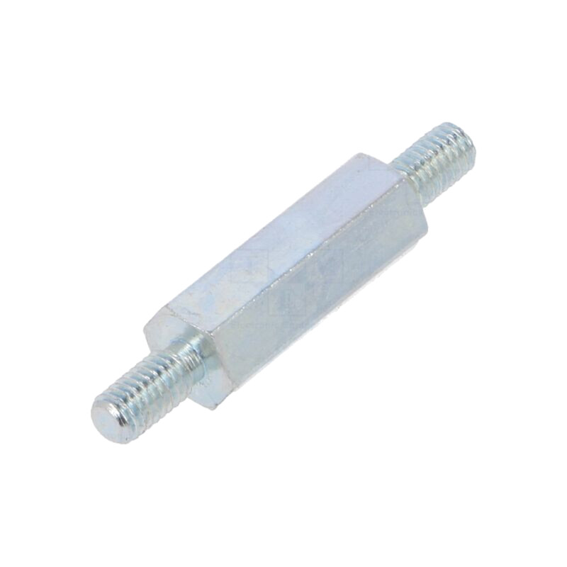 Piuliţă-distanţieră filetată; 15mm; Filet ext: M3; hexagonală