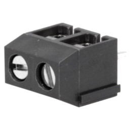 Regletă de conexiuni pt.PCB; în unghi 90°; 5mm; piste: 2; 1,5mm2
