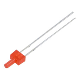 LED; rotund; bipolară; roşie; 220÷330mcd; 90°; Parte frontală: plat