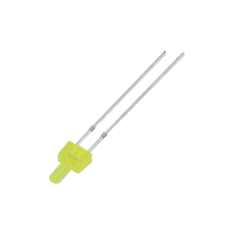 LED; rotund; bipolară; galbenă; 220÷330mcd; 90°; 30mA; 2,1÷2,6VDC LED; rotund; bipolară; galbenă; 220÷330mcd; 90°; 30mA; 2,1÷2,6VDC