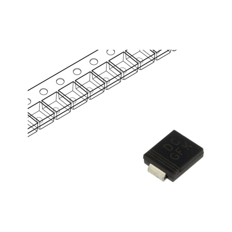 Diodă: TVS; 1,5kW; 33,3V; 31A; unidirecţională; SMC; rolă,bandă