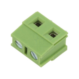 Regletă de conexiuni pt.PCB; în unghi 90°; 7,5mm; piste: 2; verde