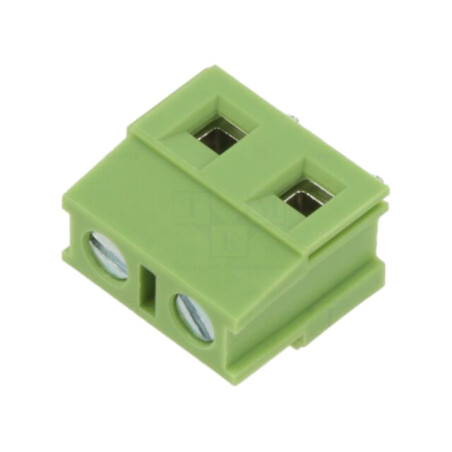 Regletă de conexiuni pt.PCB; în unghi 90°; 7,5mm; piste: 2; verde