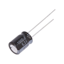 Condensator: electrolitic; low ESR; THT; 1000uF; 6,3VDC; Ø8x11,5mm