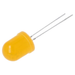 LED; 10mm; portocalie; 1120÷500mcd; 30°; Parte frontală: convex