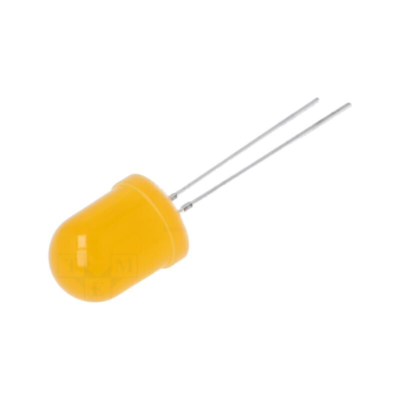 LED; 10mm; portocalie; 1120÷500mcd; 30°; Parte frontală: convex